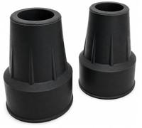 Quantum Leap 19mm Walking Stick Ferrules & Crutch Rubber Tips, Black, Pack of 2