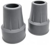 Quantum Leap 22mm Walking Stick Ferrules & Crutch Rubber Tips, Grey, Pack of 2