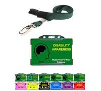 Quantum Leap ADHD Green Hidden Disability Card Displaying Your Hidden Disability Discreetly with Card Holder & Lanyard