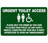 Quantum Leap® Just Can't Wait Toilet Access Card | Wallet Size Medical Card for Urgent Toilet Access | Hidden Disability Support for Bladder & Bowel Conditions | Waterproof PVC | Black