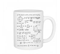 Quantum Math Mug, 320ml, Ceramic, Equation Wrap Design, Teacher Gift, Sipper