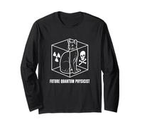 Quantum Physics Cat Schrodinger Science Nerd Style Long Sleeve T-Shirt