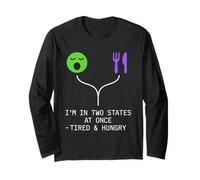 Quantum Physics Meme Schrödinger Cat Uncertainty Principle Long Sleeve T-Shirt