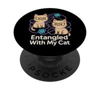 Quantum Physics Meme Schrödinger Cat Uncertainty Principle PopSockets Adhesive PopGrip