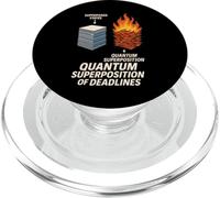 Quantum Physics Meme Schrödinger Cat Uncertainty Principle PopSockets PopGrip for MagSafe