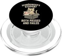 Quantum Physics Meme Schrödinger Cat Uncertainty Principle PopSockets PopGrip for MagSafe