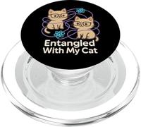 Quantum Physics Meme Schrödinger Cat Uncertainty Principle PopSockets PopGrip for MagSafe