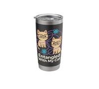 Quantum Physics Meme Schrödinger Cat Uncertainty Principle Stainless Steel Insulated Tumbler