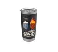Quantum Physics Meme Schrödinger Cat Uncertainty Principle Stainless Steel Insulated Tumbler