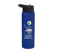 Quantum Physics Meme Schrödinger Cat Uncertainty Principle Stainless Steel Insulated Water Bottle