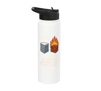 Quantum Physics Meme Schrödinger Cat Uncertainty Principle Stainless Steel Insulated Water Bottle