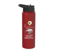 Quantum Physics Meme Schrödinger Cat Uncertainty Principle Stainless Steel Insulated Water Bottle