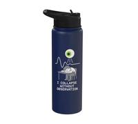 Quantum Physics Meme Schrödinger Cat Uncertainty Principle Stainless Steel Insulated Water Bottle