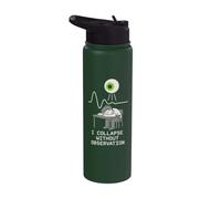 Quantum Physics Meme Schrödinger Cat Uncertainty Principle Stainless Steel Insulated Water Bottle