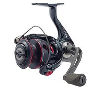 Quantum Smoke Spinning Fishing Reel, Size 25 Reel, Changeable Right- or Left-Hand Retrieve, Continuous Anti-Reverse Clutch with NiTi Indestructible Bail, SCR Alloy Frame, Black
