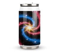 Quantum Vortex Printed Stainless Steel Thermos Cup with Lid and Straw Suitable for Use in The Car Traveling Fitness Outdoor Activities Cafes Offices Home Use Etc