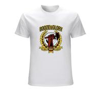 QUANYAN Booze and Glory As Bold As Brass Unisex T-Shirt White L