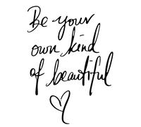 Quanyuchang Inspirational Vinyl Wall Art Decal Be Your Own Kind of Beautiful Quotes Wall Sticker Quote Butterfly Wall Art Home Decor Wallpaper for Living Room Girls Bedroom Home Decoration