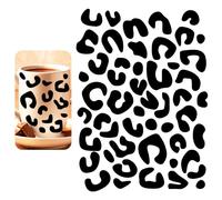Quanyuchang Leopard Print Vinyl Decals, Animal Print Irregular Dots Leopard Spots Decals for Kids Bedroom Nursery Living Room Home Decoration (Small, Black, 51 Pieces)
