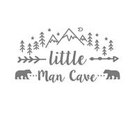 Quanyuchang Little Man Cave Wall Decals for Kids Room Nursery Bedroom