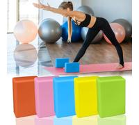 Quaocens 5 Pcs Foam Yoga Blocks,Eva Yoga Blocks Bulk,Colorful Non-Slip and Sturdy Foam Yoga Block for Stretching,Pilates,Men and Women Flexibility Training