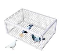 Quaocens Pigeon Traps with Four Channel One-Way Entry, Pigeon Cage with Anti-Exhaust Compartment, Portable, Easy to Assemble, Outdoor Bird Cage for Roofing,