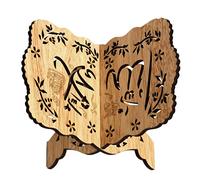 Quaran Holder,Kuran Quran Koran Holy Book Stand,Wooden Eid Al-Fitr Shelf for Islamic Books and Bible Reading Home Decoration