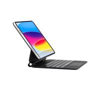QUARK for iPad A16 Case with Keyboard 11th（2025）/10th Gen 10.9"（2022）, Floating Magnetic Stand, Backlit Quiet Keys, Multi-Touch Trackpad,for Work & Travel, Dark Black