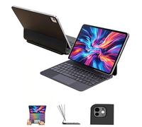 QUARK iPad A16 11th/10th Generation Case with Keyboard,Ultra-Light Magnetic Keyboard Case for iPad 10.9",Easy-Set Floating Cantilever Stand,Multi-Touch Trackpad，7-Color Backlit Black