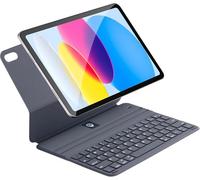 QUARK Smart Keyboard Folio for iPad 11th & 10th Generation, Ultra Thin Magnetic Keyboard with Case for iPad 11-inch A16 2025 &10th Gen 10.9 Inch with 2 Viewing Angles, No Charging Needed,Gray