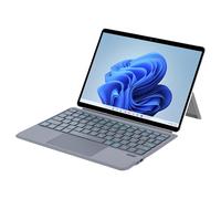 QUARK Type Cover Fit Microsoft Surface Go 4 (2023) / Go 3 (2021) / Go 2 (2020) / Go (2018), Ultra-Slim Wireless Bluetooth Keyboard with Multi-Touch Trackpad (Grey, Backlight)