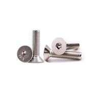 QuarkMRO - M7-1.0 Nickeled 12.9 Steel Hex Socket Bolts Countersunk Flat Head Screws (M7-1.0 x 25mm,10)