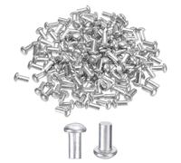 QUARKZMAN Brazier Head Full Aluminium Rivets, M3 Diameter x 6 mm Length Round Head Aluminium Boat Rivets for Repair of Boats, Machinery, Aircraft, Automotive, Pack of 150