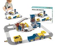 Quarry Vehicle Track Set - Race Toy, Electric Assembling Trolley, Adventure Construction Game | STEM Educational Learning Building Toy for Home School Kids Problem Solving Skill Development