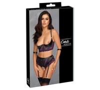 Quarter Cup Bondage 85B/L Black/Purple