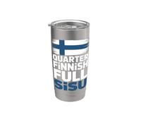 Quarter Finnish Full Sisu with Flag Heritage Pride Stainless Steel Insulated Tumbler