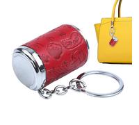 Quarter Holder Keychain - 2 in 1 Metal 21 Quarters Fidget,Coin Pouch Keychain Change Small Box - for Pocket Backpack Bag Key Ring Home School Travel Shopping Commuting