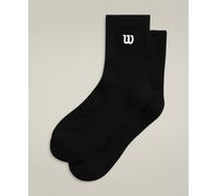Wilson Quarter Top Socks, Made from Durable Fabric, Provide a Comfortable Fit, With Functional Features and a Stylish Design, Colour: Black, Size: L
