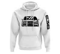 Quarter Mile Clothing E36 M3 Grunge Men's Hoodie #3877, White, M