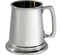 Quarter Pint Baby Christening Mug Tankard Pewter Plain Body Square Handle Mug Perfect for Engraved Supplied in Satin Presentation Box