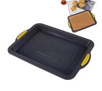 Quarter Sheet Pan - Flexible Rubber Moulding, 13 inch Length Jelly Roll Container, Deep Semantic Gastronomy Roasting Dish, Secondary Material Smooth Surfaces | Mat for Pastries & Dim Sum & BBQ