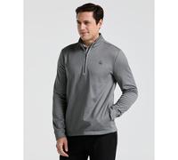 Quarter Zip Golf Pullover In Quiet Grey Heather