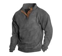 Quarter Zip Pullover Men Men Jumper With Zip Colloar Sweater Suede Long Sleeved Sweatshirt Stand Collar Sweater Solid Color Casual Pullover Plain Zipper Sweatshirts No Hood Fleece Jumpers