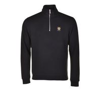 Men's Belstaff Quarter Zip Sweatshirt - Black - Size: 42/Regular