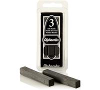 Quartet Alphacolor Soft Pastels, Charcoal, 3 Pastels per Pack (105C)