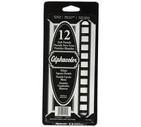 Quartet Alphacolor Soft Square Pastels, White, 12 Pastels per Set (105204)