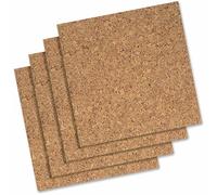 Quartet Cork Tiles, 12" x 12", Cork Board, Bulletin Board, Mini Wall, 4 Pack (102)