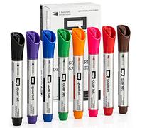 Quartet Dry Erase Markers, Glass Whiteboard Markers, Bullet Tip, White Board Dry Erase Pens, Assorted Colors, 8 Pack (Q120000GBA)