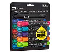 Quartet Dry Erase Markers, White Board Markers, Chisel Tip, Enduraglide, 12 DIFFERENT ASSORTED COLORS, Bulk Whiteboard Dry Erase Colored Pens For Markerboard, Teachers, Classroom School Supplies.