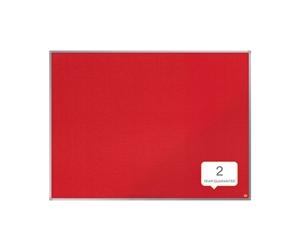 Quartet Felt Notice Board Aluminium Trim 1200x900mm Red - 1904067
